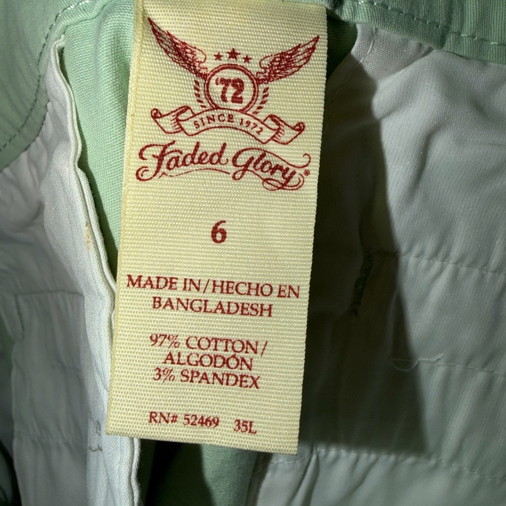 Women’s Light Mint Casual Shorts - Picture 3 of 3